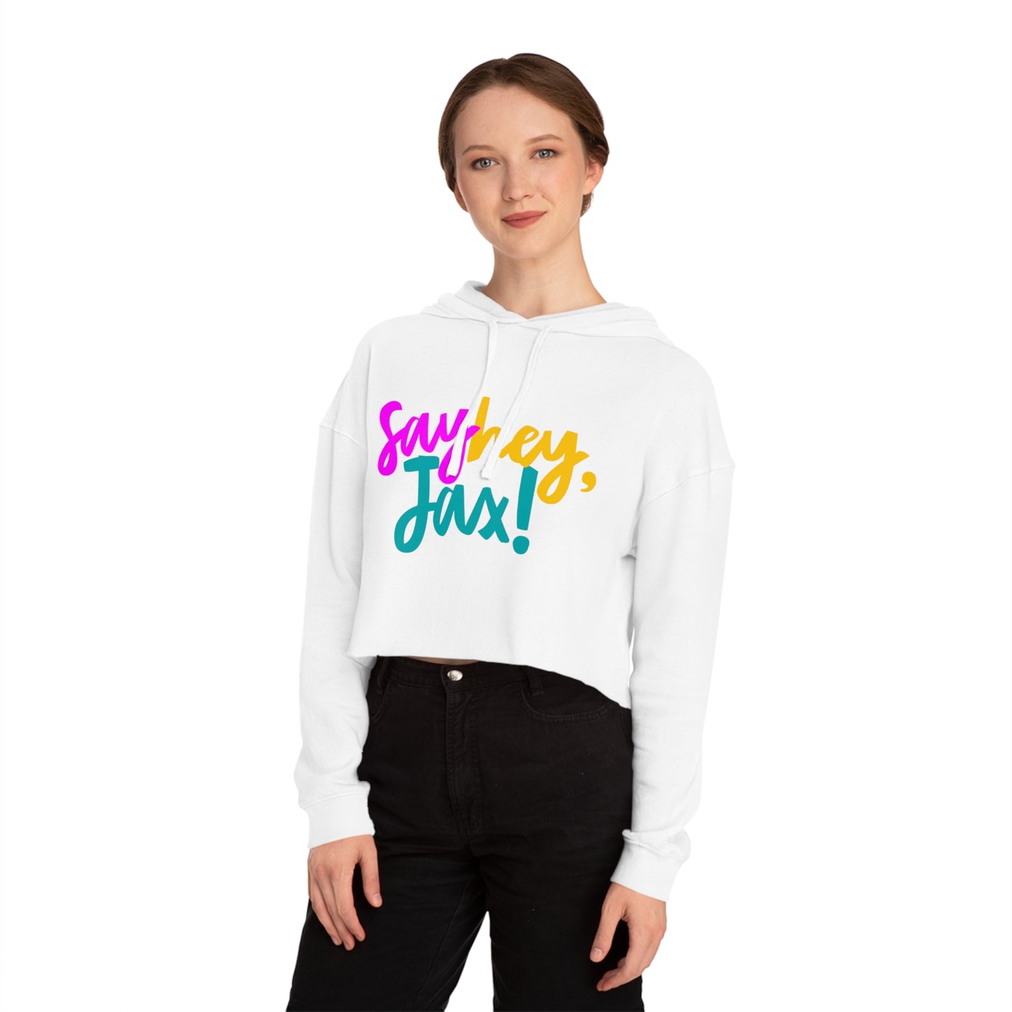 Say hey, Jax! Women’s Cropped Hooded Sweatshirt